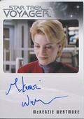 Star Trek Voyager H & V carte autographe McKenzie Westmore comme Ensign Jenkins