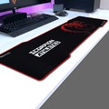 Scorpion Rouge-EXCO Extra Longue de souris Gaming, 88,9x 30,5cm x 3mm d'paisseur, grand tapis de souris avec surface lisse et suivi prcis (Noir)(rouge)