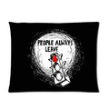 Home Pillow Art American Tv Series One Tree Hill People Always Leave Traffic Light Black Pattern Custom Pillowcase(Housses de coussin)Pillow case(Housses de coussin)Pillowcase(Housses de coussin)20X30 Inches (Two Sides)