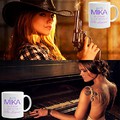 Mika Coffee Mug Nom Tasse  Caf Personnalise - The Woman The Myth The Legend - Best Gifts Cadeau for Women - 11 oz White mug - Purple