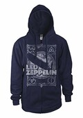 Navy Blue LED Zeppelin Jimmy Page Vestes  Capuches Unisexe