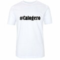 T-Shirt Chemise #Calogero Hashtag Diamant pour Les Femmes et Les Enfants en Noir et Blanc