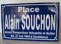 Place Alain SOUCHON plaque de rue cration originale dition limite cadeau fan collectionneur