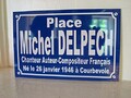 Place Michel DELPECH plaque de rue objet collection cadeau pour fan dco originale