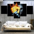 Angle&H Modulaire La Peinture Affiche Moderne Image 5 Panel Heath Ledger Film Joker Toile Impression Mur Art pour Salon,B,40x60x2+40x100x1+40x80x2