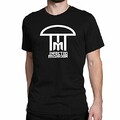 SHIQINQ Homme Infected Mushroom Logo Summer Short Sleeve High Low Loose Manches Courtes T Shirt Basic Tees Tops