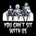 You Cant Sit with Us Tim Burton Characters Men's Hooded Sweatshirt