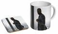 Jason Statham Window Mug  caf en cramique + dessous-de-verre Coffret cadeau