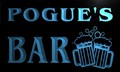 w004480-b POGUE'S Nom Accueil Bar Pub Beer Mugs Cheers Neon Sign Biere Enseigne Lumineuse