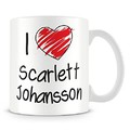 I Love Scarlett Johansson Personalised Mug (add ANY name, message, text, photo) Customised Cup Gift by ITservices