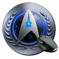 Star Trek United Federation of Planets A Tapis De Souris Ronde Round Mousepad PC