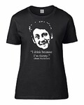 FatCuckoo Shane MacGowan- I Drink Because I'm Thirsty- Funny Quote Women's T-Shirt