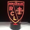 FaceToWind RC Lens Football Club LED Lumire Acrylique Table Veilleuse 7 Couleurs Changer avec Le Toucher  Distance 3D Nuit Lampe Dcoration de La Maison Cadeau