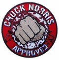 Chuck Norris avec un certificat Patch brod fer  repasser/coudre sur badge Applique sang Fist Kung Fu Walker Texas Ranger
