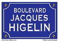 Deco-idees Sticker Plaque de Rue, Jacques HIGELIN - Autocollant de Haute qualit