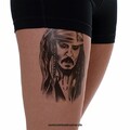 1 x Jack Sparrow Tattoo - Pirates des Carabes pirate - Tatouage temporaire