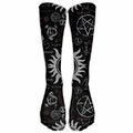 Supernatural Symbols Black Athletic Tube Stockings Women's Men's Classics Stockings Socks Sport Long Sock One Size
