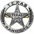 Texas Rangers Cercle Star Dcoupe Badge