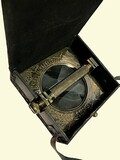 Antiques World Henry Hughes Desk Magnifying Glass - (Folding) Sherlock Holmes Solid Brass Antique Finish Collector's Piece Magnifier AWUSAMG 016