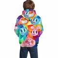 Hidend Sweat-Shirt  Capuche pour Enfants,Sweat  Capuche Garon, The Amazing World of Gumball Fashion Teen Hooded Sweater Black