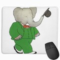 Babar L 'Elephante Tapis de souris de jeu en caoutchouc antidrapant pour souris de jeu avec bord cousu 11.8' x9.8 '