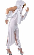 ORION COSTUMES Costume de dguisement de chanteuse pop star australienne avec une combinaison  capuche blanche pour femmes