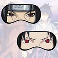 Kunandroc Anime Naruto Masque de sommeil, cosplay correctif pour les yeux, masque confortable pour les yeux endormis, masque pour les yeux et les yeux bands(Uchiha Sasuke)